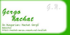 gergo machat business card
