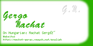 gergo machat business card